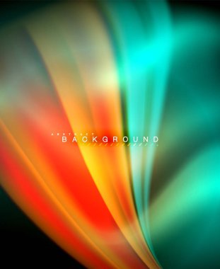 Neon holografik sıvı renkli dalga web, duvar kağıdı, desen, doku ve arka plan için