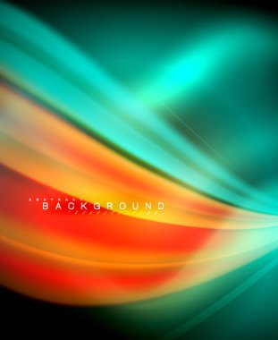 Neon holografik sıvı renkli dalga web, duvar kağıdı, desen, doku ve arka plan için