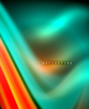 Neon holografik sıvı renkli dalga web, duvar kağıdı, desen, doku ve arka plan için