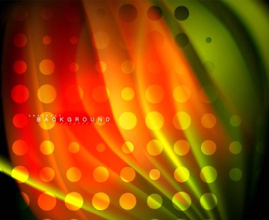 Neon holografik sıvı renkli dalga web, duvar kağıdı, desen, doku ve arka plan için