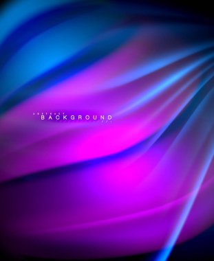 Neon holografik sıvı renkli dalga web, duvar kağıdı, desen, doku ve arka plan için