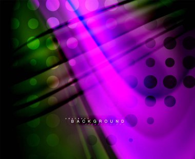 Neon holografik sıvı renkli dalga web, duvar kağıdı, desen, doku ve arka plan için