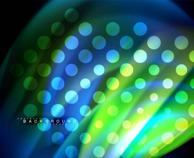 Neon holografik sıvı renkli dalga web, duvar kağıdı, desen, doku ve arka plan için