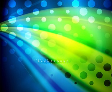 Neon holografik sıvı renkli dalga web, duvar kağıdı, desen, doku ve arka plan için