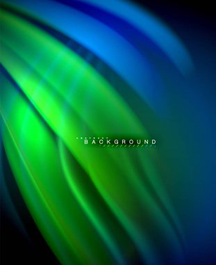 Neon holografik sıvı renkli dalga web, duvar kağıdı, desen, doku ve arka plan için