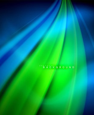 Neon holografik sıvı renkli dalga web, duvar kağıdı, desen, doku ve arka plan için