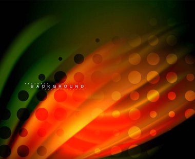 Neon holografik sıvı renkli dalga web, duvar kağıdı, desen, doku ve arka plan için