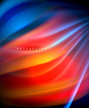 Neon holografik sıvı renkli dalga web, duvar kağıdı, desen, doku ve arka plan için