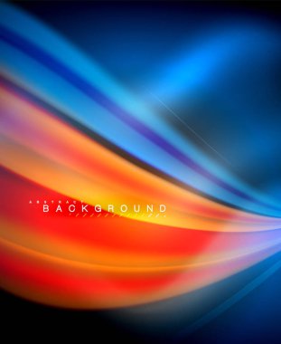 Neon holografik sıvı renkli dalga web, duvar kağıdı, desen, doku ve arka plan için