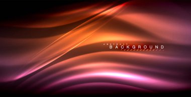 Neon parlayan dalga, sihirli enerji ve ışık arka plan