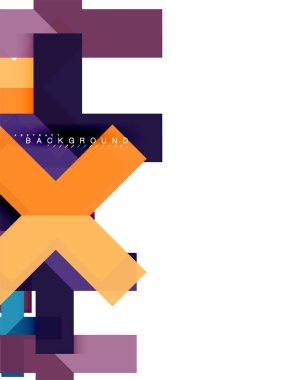 Çok renkli soyut geometrik şekiller, geometri arka plan web afiş için