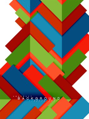 Çok renkli soyut geometrik şekiller, geometri arka plan web afiş için