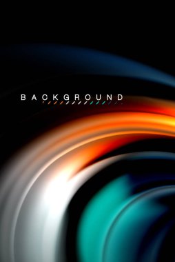 Sıvı sıvı renkler tasarım, renkli mermer veya plastik dalgalı doku arka plan, siyah, iş veya teknoloji sunu veya web broşür için parlak renkli öğeleri kapak tasarımı, duvar kağıdı