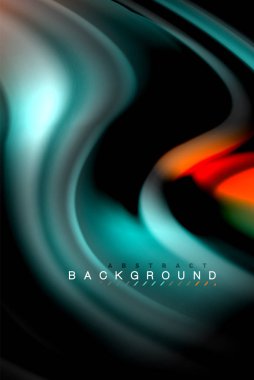 Sıvı sıvı renkler tasarım, renkli mermer veya plastik dalgalı doku arka plan, siyah, iş veya teknoloji sunu veya web broşür için parlak renkli öğeleri kapak tasarımı, duvar kağıdı