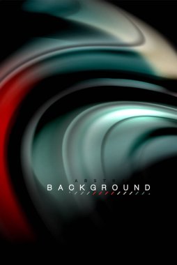 Sıvı sıvı renkler tasarım, renkli mermer veya plastik dalgalı doku arka plan, siyah, iş veya teknoloji sunu veya web broşür için parlak renkli öğeleri kapak tasarımı, duvar kağıdı