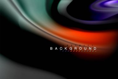 Sıvı sıvı renkler tasarım, renkli mermer veya plastik dalgalı doku arka plan, siyah, iş veya teknoloji sunu veya web broşür için parlak renkli öğeleri kapak tasarımı, duvar kağıdı