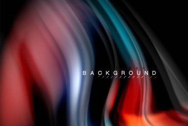 Sıvı sıvı renkler tasarım, renkli mermer veya plastik dalgalı doku arka plan, siyah, iş veya teknoloji sunu veya web broşür için parlak renkli öğeleri kapak tasarımı, duvar kağıdı