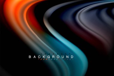 Sıvı sıvı renkler tasarım, renkli mermer veya plastik dalgalı doku arka plan, siyah, iş veya teknoloji sunu veya web broşür için parlak renkli öğeleri kapak tasarımı, duvar kağıdı