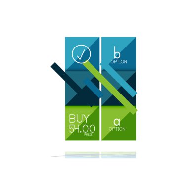 Kare seçeneğinin Infographic afiş. Bilgi ve veri görselleştirme, geometrik tasarım