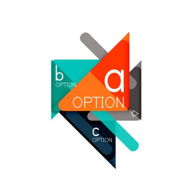 Üçgen veri görselleştirme tasarım, seçenek Infographic düzen