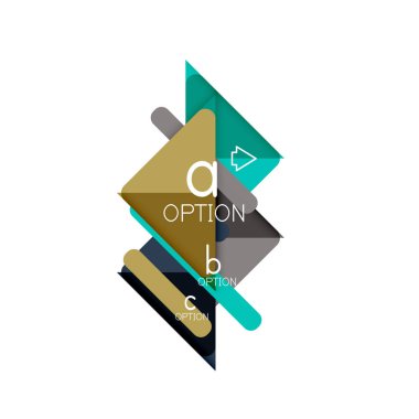 Üçgen veri görselleştirme tasarım, seçenek Infographic düzen