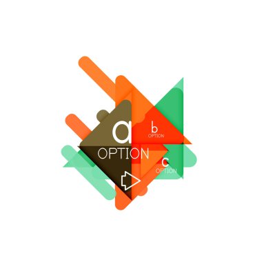 Üçgen veri görselleştirme tasarım, seçenek Infographic düzen