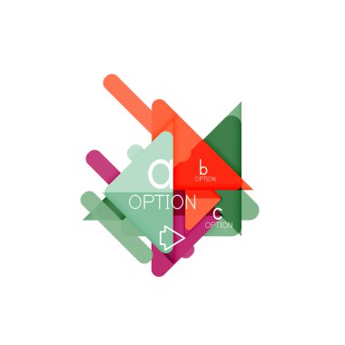 Üçgen veri görselleştirme tasarım, seçenek Infographic düzen