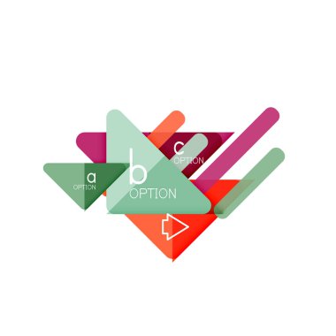 Üçgen veri görselleştirme tasarım, seçenek Infographic düzen