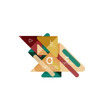 Üçgen veri görselleştirme tasarım, seçenek Infographic düzen