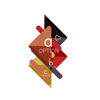 Üçgen veri görselleştirme tasarım, seçenek Infographic düzen