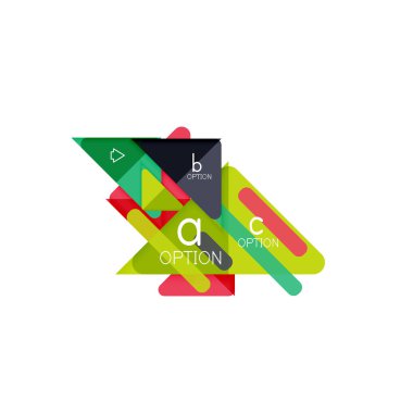 Üçgen veri görselleştirme tasarım, seçenek Infographic düzen