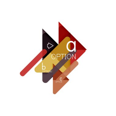 Üçgen veri görselleştirme tasarım, seçenek Infographic düzen