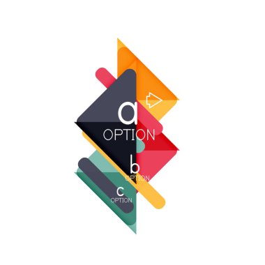 Üçgen veri görselleştirme tasarım, seçenek Infographic düzen