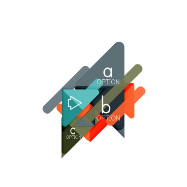 Üçgen veri görselleştirme tasarım, seçenek Infographic düzen