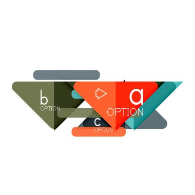 Üçgen veri görselleştirme tasarım, seçenek Infographic düzen