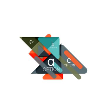 Üçgen veri görselleştirme tasarım, seçenek Infographic düzen