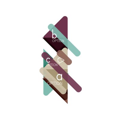 Üçgen veri görselleştirme tasarım, seçenek Infographic düzen