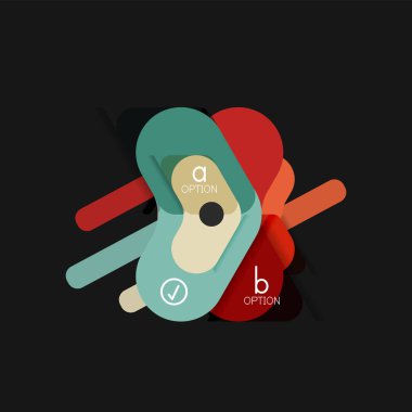 Düz tasarım geometrik infographics, ok şekli vektör etiket veya etiket, Fiyat etiketleri, promosyon rozet, simgesi tasarım, kağıt tarzı düzeni verileri grafik görselleştirme adım adım süreci için için teklif