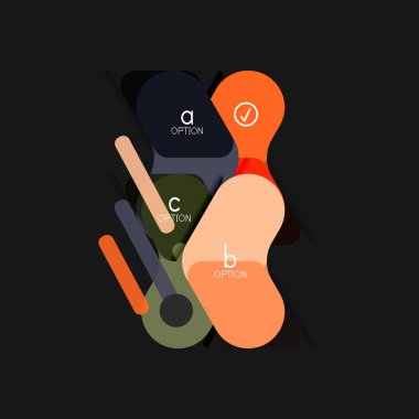 Düz tasarım geometrik infographics, ok şekli vektör etiket veya etiket, Fiyat etiketleri, promosyon rozet, simgesi tasarım, kağıt tarzı düzeni verileri grafik görselleştirme adım adım süreci için için teklif