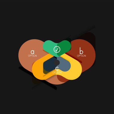 Düz tasarım geometrik infographics, ok şekli vektör etiket veya etiket, Fiyat etiketleri, promosyon rozet, simgesi tasarım, kağıt tarzı düzeni verileri grafik görselleştirme adım adım süreci için için teklif