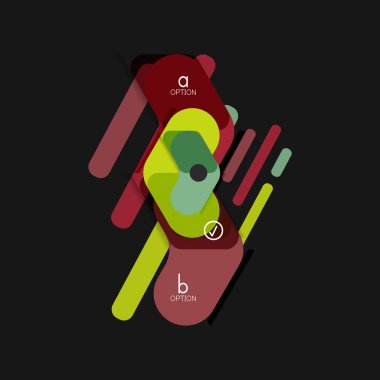 Düz tasarım geometrik infographics, ok şekli vektör etiket veya etiket, Fiyat etiketleri, promosyon rozet, simgesi tasarım, kağıt tarzı düzeni verileri grafik görselleştirme adım adım süreci için için teklif