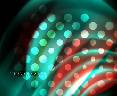 Neon holografik sıvı renkli dalga web, duvar kağıdı, desen, doku ve arka plan için