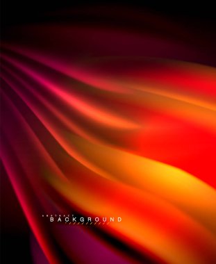 Neon holografik sıvı renkli dalga web, duvar kağıdı, desen, doku ve arka plan için