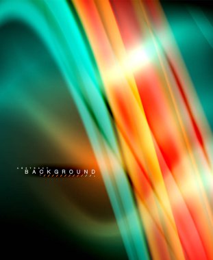 Neon holografik sıvı renkli dalga web, duvar kağıdı, desen, doku ve arka plan için