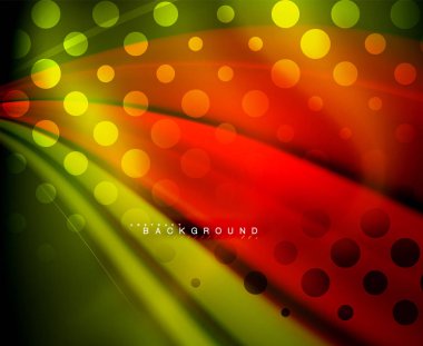 Neon holografik sıvı renkli dalga web, duvar kağıdı, desen, doku ve arka plan için