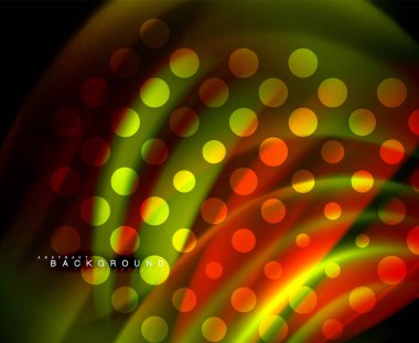 Neon holografik sıvı renkli dalga web, duvar kağıdı, desen, doku ve arka plan için