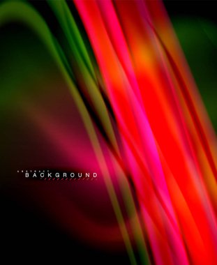 Neon holografik sıvı renkli dalga web, duvar kağıdı, desen, doku ve arka plan için