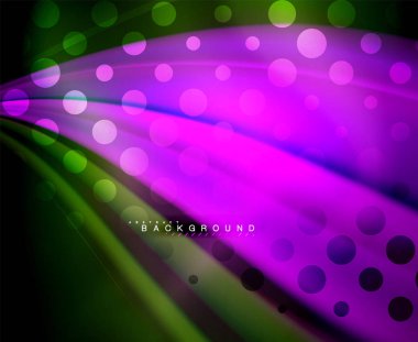 Neon holografik sıvı renkli dalga web, duvar kağıdı, desen, doku ve arka plan için