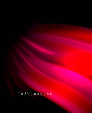 Neon holografik sıvı renkli dalga web, duvar kağıdı, desen, doku ve arka plan için