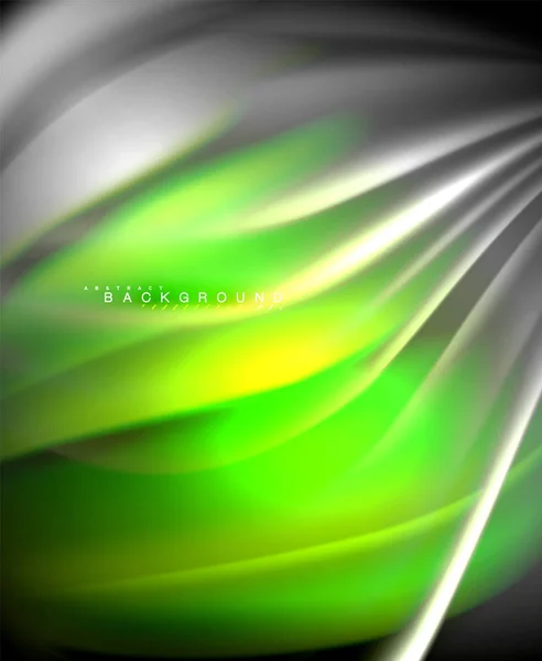 Neon holografisk vätska färg våg för web, bakgrund, mönster, struktur och bakgrund — Stock vektor